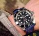 Fake Rolex Submariner Fuck EM Black Dial Watch -Brown Perlon Straps (8)_th.jpg